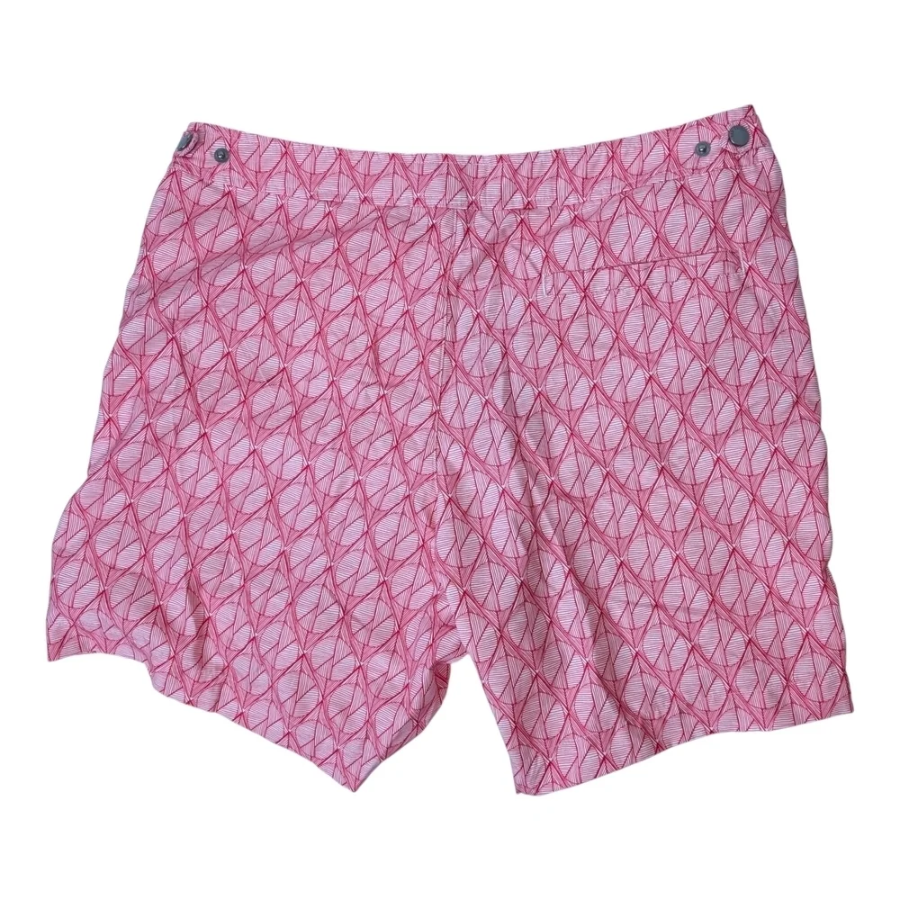 Ted Baker London Kloch Geometric Swim Shorts Pink Size 3 M Tailored NWT Resort
